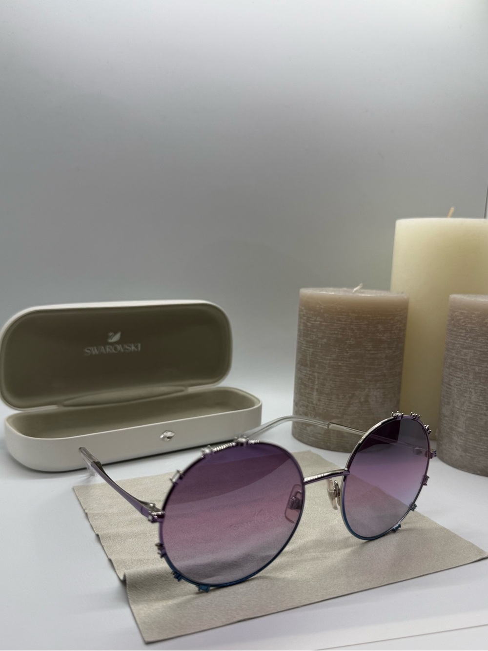 NEW Swarovski SK289 Violet Crystal Round Sunglasses